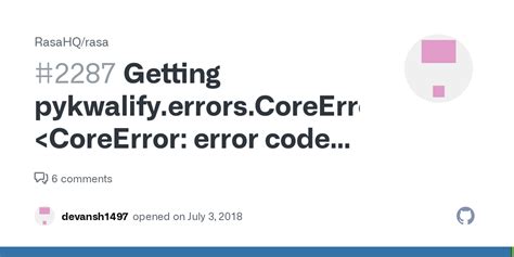 Getting Pykwalify Errors CoreError