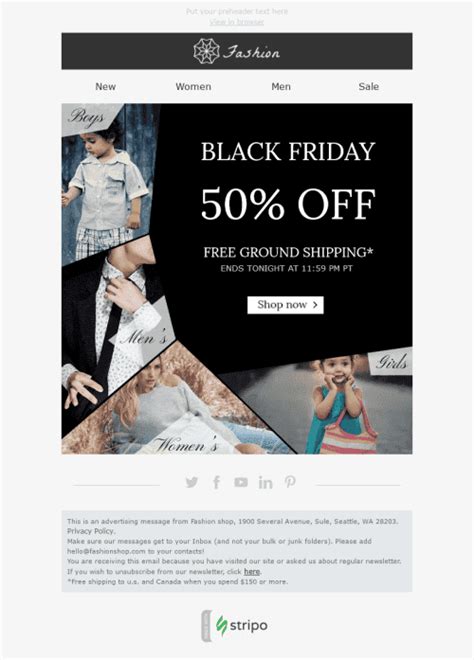 188 Fashion Email Templates 📭 | Free Fashion HTML Email Template ...