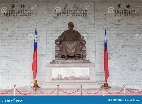 The Large Bronze Statue Of Chiang Kai Shek At Taipei Taiwan Editorial