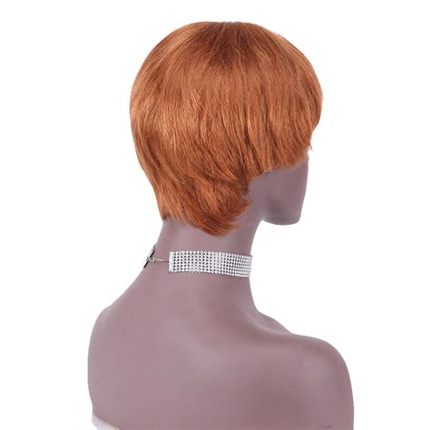 Perruque Afro Naturelle Blonde Russian Virgin Hair Blonde Halo Slavic Hair Pixie Bob Wig With