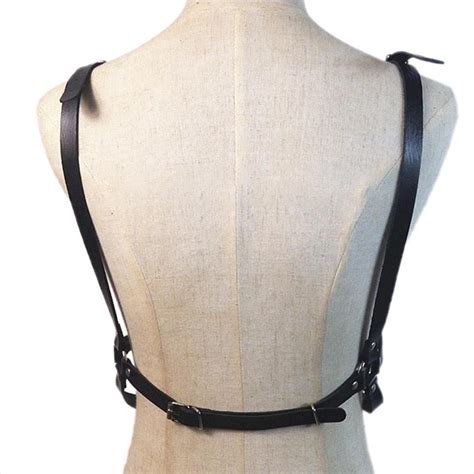 Buy Women Leather Body Chest Harness Cage Bra Chain Belt Gothic Costume