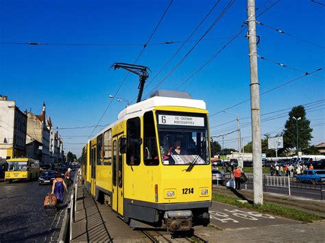 Львов Tatra KT4DM 1214 Фото Городской электротранспорт