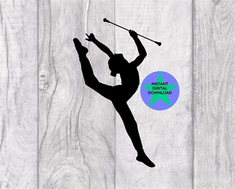 Majorette Svg Baton Twirling Svg Kickline Dance Silhouette Cricut