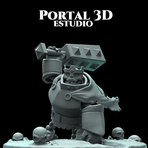 Stl File Skeleton Kingclash Royale 💀 ・3d Printing Template To Download・cults