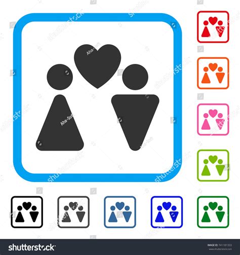 Love Couple Icon Flat Gray Pictogram Stock Vector Royalty Free 741181333 Shutterstock