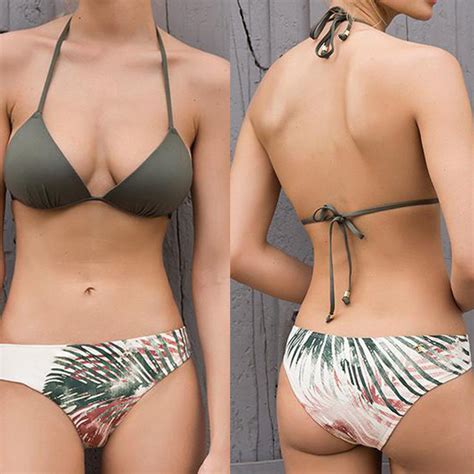 Sexy New Arrivals 2Pcs Womens Bikini Set Bandage Push Up Padded