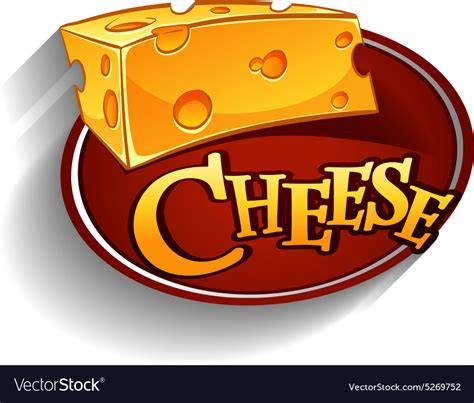 Cheese Logo With Text Royalty Free Vector Image