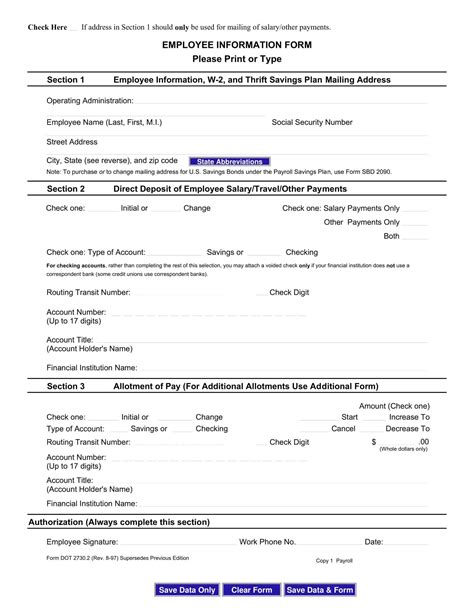 New Employee Information Sheet Template