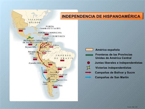 Independencia De Las Colonias Americanas Españolas