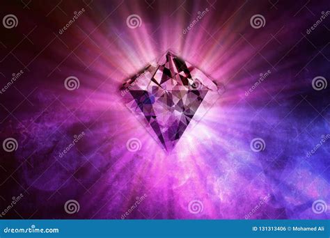 Abstract Artistic Diamond About To Explode Into Outer Space Stock Photo
