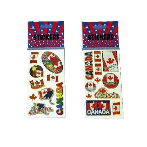 Wholesale Multi-Pack Canada Flag Stickers (Small) - Bargains Group