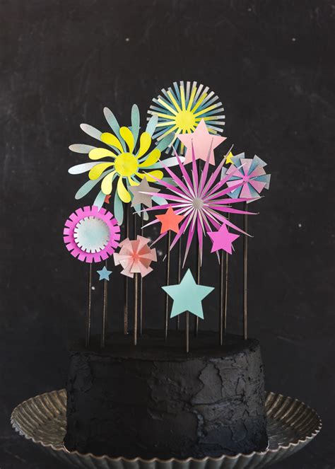 Paper Firework Cake Topper The House That Lars Built