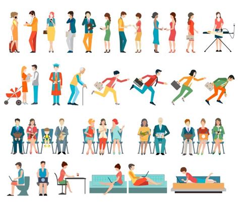 Cartoon Characters Crowd People Vector Images Over 13000