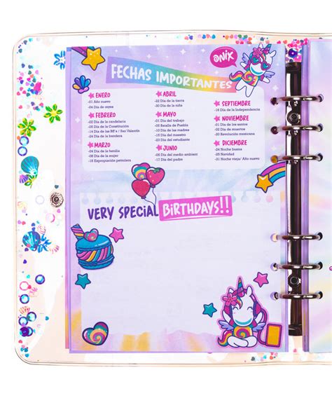 Planner Magia El Unicornio And Misty Onix Pink Shop