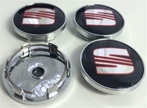 X High Quality Seat Mm Alloy Wheel Badge Black Red Silver Logo