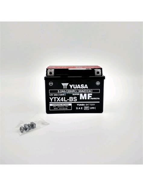 Motorcycle Battery V Ah Yuasa Ytx Bs With Kit Acid