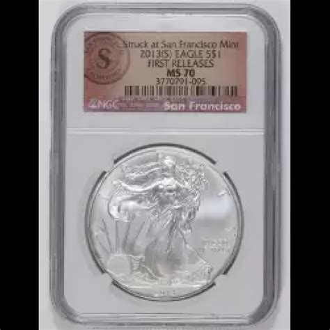 Bullion Silver Eagles Ngc Ms S First Releases Struck At San