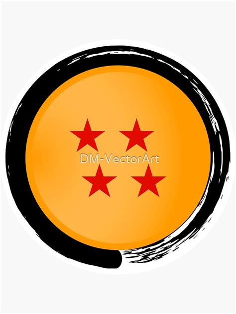 Dragon Ball Four Star Sticker For Sale By Dm Vectorart Redbubble