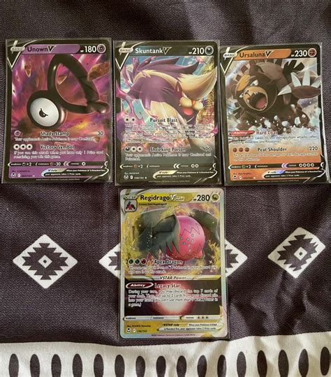 Pokemon TCG Silver Tempest Regidrago V Star Unknown V Skuntank V