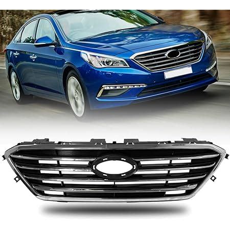 Amazon Matmacro Front Bumper Chrome Black Upper Grille Compatible