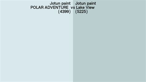 Jotun paint POLAR ADVENTURE vs Lake View side by side comparison