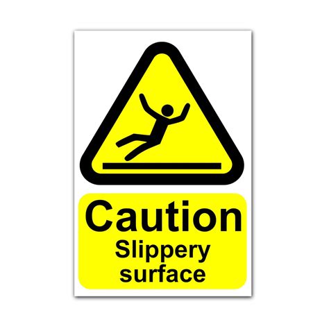 Caution Slippery Surface Warning Stickers x10 Peel and Stick Safety