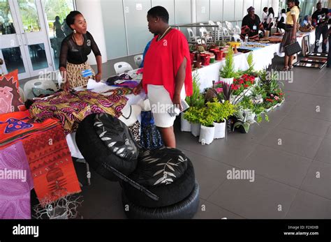 Gaborone, Botswana. 24th Sep, 2015. People visit an exhibition of ...