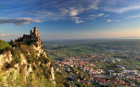 Guaita Tower Monte Titano Borgo Maggiore Castles Mountains Sky