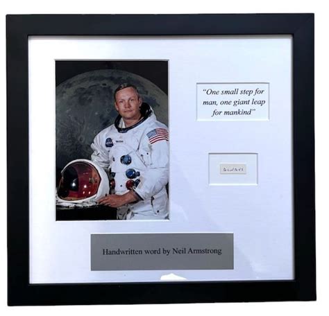 Neil Armstrong Signed Custom Framed Cut Display Jsa Pristine Auction