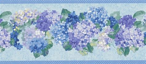 Hydrangea Wallpaper Border 95834 418B343 | Etsy