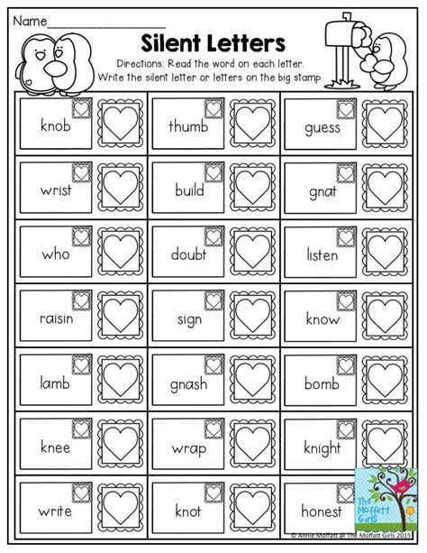 Worksheet Silent Letters Silent Letter Worksheet