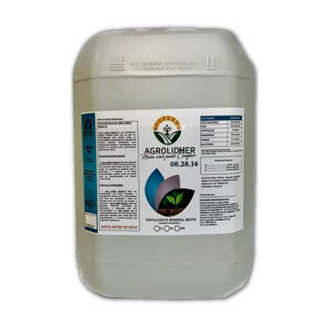 Adubo Fertilizante Liquido Npk 08 28 16 25 Litros Shopee Brasil