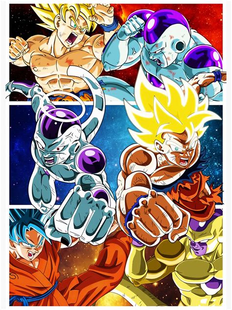 Goku Vs Frieza Sticker For Sale By A Untart Redbubble