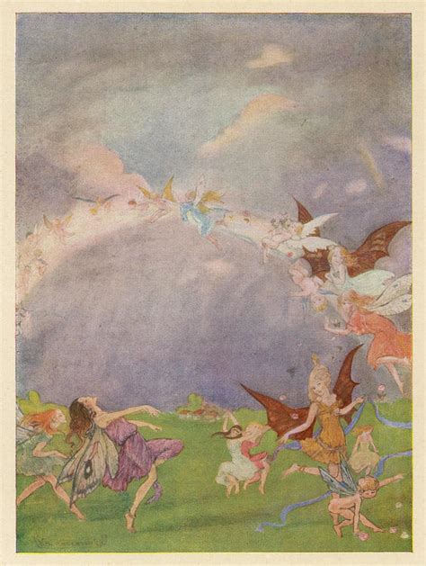 Fairies In Flight Date 1915 Drawing By Mary Evans Picture Library