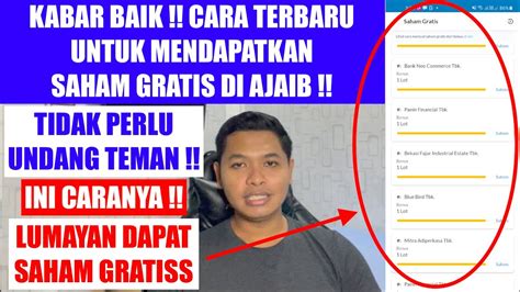 Terbaru Ingin Dapat Saham Gratis Dari Ajaib Tanpa Undang Teman