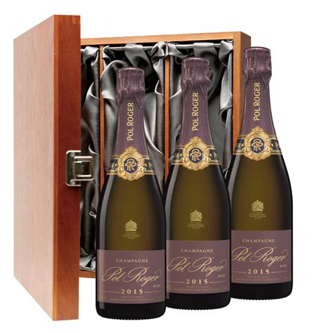 Pol Roger Rose Vintage Champagne Cl Three Bottle Luxury Gift Box