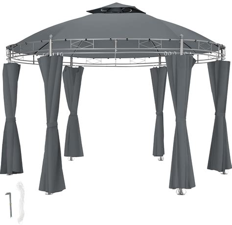 Tectake Tonnelle De Jardin Autoportante Pavillon X M En Acier