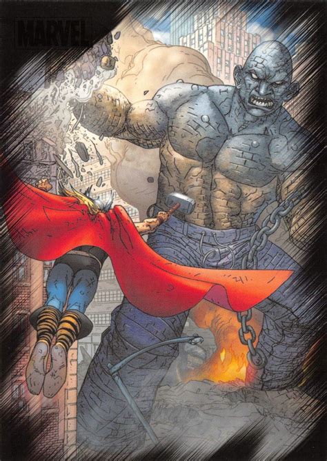 Thor Vs Absorbing Man Marvel Heroes Villains Base Card