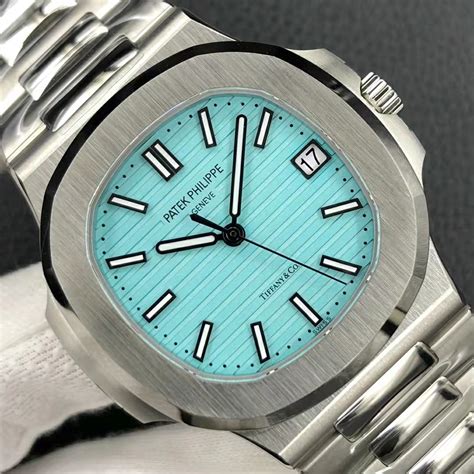 3K Factory Replica Patek Philippe Nautilus Jumbo 5711 Tiffany Blue with ...