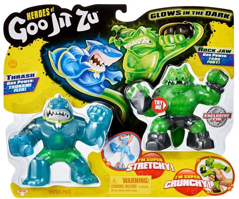 Heroes Of Goo Jit Zu Thrash Vs Rock Jaw Action Figure 2 Pack Moose