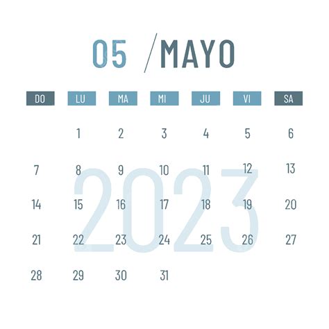 Mayo Calendario Espa Ol Png Calendario Calendario