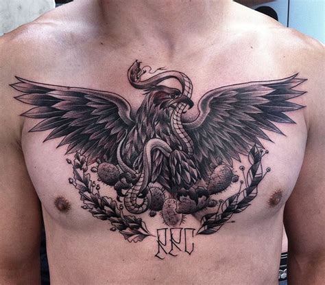 Mexican Eagle Tattoo Chest