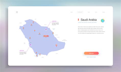 Saudi Arabia Map Infographics Vector Template With Cities Capital