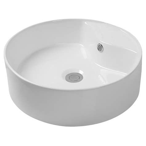 Lavabo D Appoggio Circe In Ceramica Bianca Tondo X Cm Xh Tecnomat