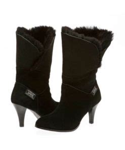 Harbour High Heel Ugg Boots Australian Leather