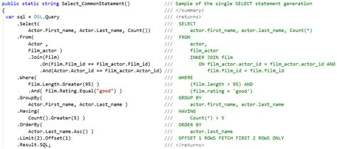 Much Faster Visual And Programming SQL Query Building In The New Major