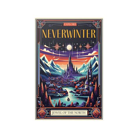 Neverwinter Poster, D&D Fantasy Art, Tabletop RPG Wall Decor, Jewel of the North Print, Gamer ...