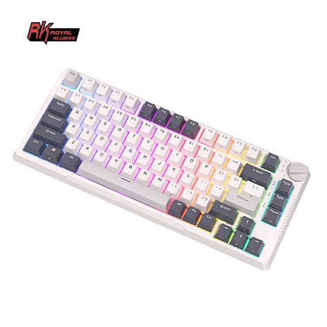 Real Kludge Rk H81 teclado Mecánico Inalámbrico Blanco Y Gris Teclado