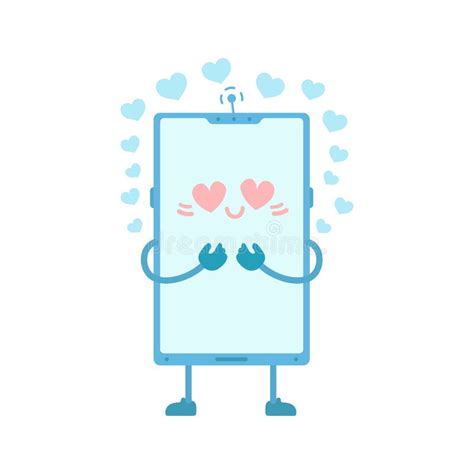 Favorito De Personajes De Tel Fono Cita De Amor Ilustraci N Vectorial