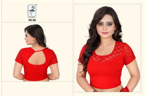 Cotton Lycra Red Plain Designer Blouse Size 30 To 36 At Rs 378 Piece